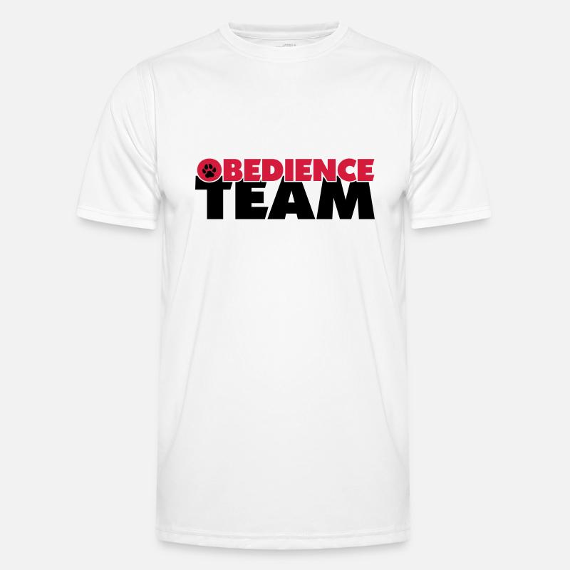 obedienceteam4 - Männer Funktions-T-Shirt - Weiß