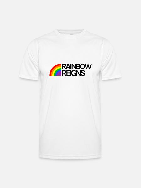 Rainbow Reigns LGBT Gay Pride - Men's Functional T-Shirt - white