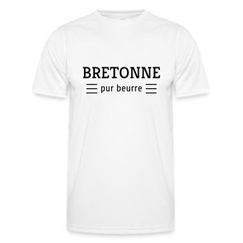 Bretagne / Breton / Bretonne / BZH / Breizh - Männer Funktions-T-Shirt - Weiß - Vorne - AI Model Male 178 dark (178cm)