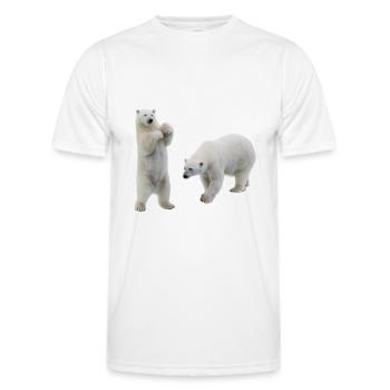 Eisbär - Männer Funktions-T-Shirt - Weiß - Vorne - AI Model Male 178 dark (178cm)