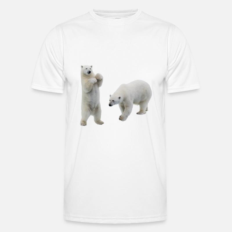 Eisbär - Männer Funktions-T-Shirt - Weiß