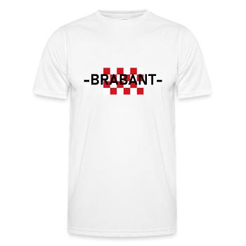 IMPRESSION BRABANT AVEC DRAPEAU - T-shirt sport Homme - blanc - Devant - AI Model Male 178 dark (178cm)