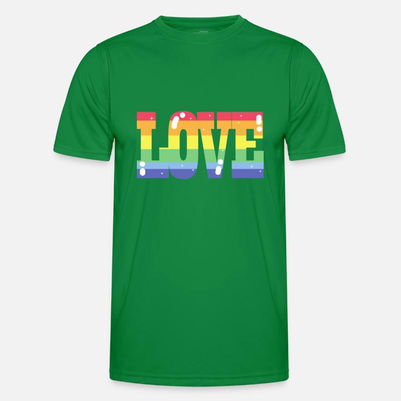 Pride Love Regenbogenfahne Männer Funktions-T-Shirt