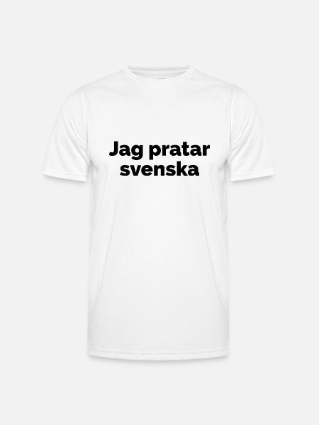 Langue suédoise, langue suédoise - T-shirt sport Homme - blanc