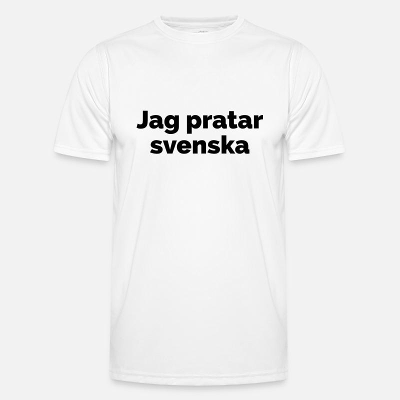 Langue suédoise, langue suédoise - T-shirt sport Homme - blanc