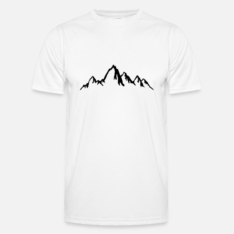 Mountains, Mountain range - Men's Functional T-Shirt - white