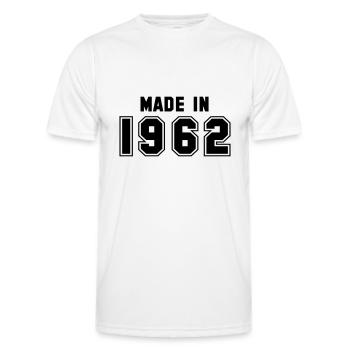 1962 - Men's Functional T-Shirt - white - Front - AI Model Male 178 dark (178cm)