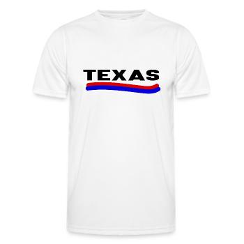 Texas - Men's Functional T-Shirt - white - Front - AI Model Male 178 dark (178cm)