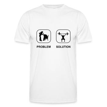 Fitness Bodybuilder Muscle Strength Training Athlètes - T-shirt sport Homme - blanc - Devant - AI Model Male 178 dark (178cm)