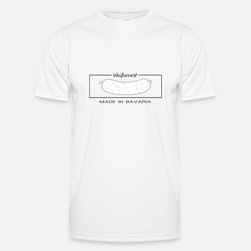Weißwurst Made in Bavaria Männer Funktions-T-Shirt