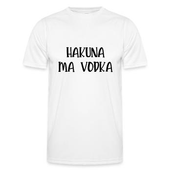 hakuna ma vodka - T-shirt sport Homme - blanc - Devant - AI Model Male 178 dark (178cm)