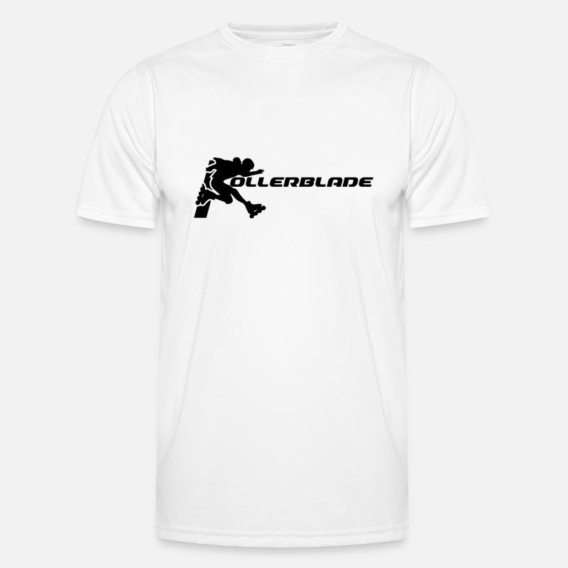 rollerblader silhouette black - Men's Functional T-Shirt - white