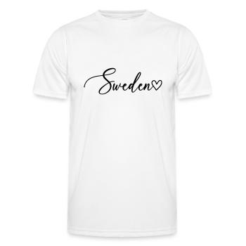 Sweden Sweden Font - Men's Functional T-Shirt - white - Front - AI Model Male 178 dark (178cm)