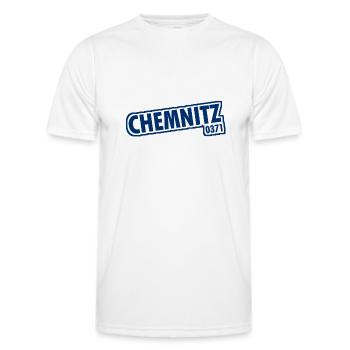 Chemnitz 0371 Vorwahl - Männer Funktions-T-Shirt - Weiß - Vorne - AI Model Male 178 dark (178cm)