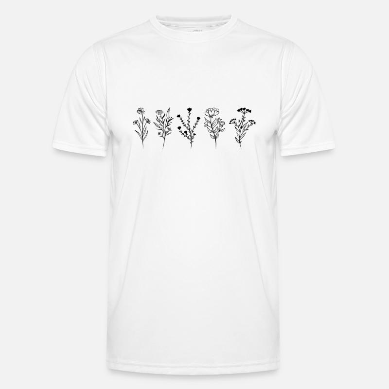 Wildblumen - Geschenkidee - Männer Funktions-T-Shirt - Weiß
