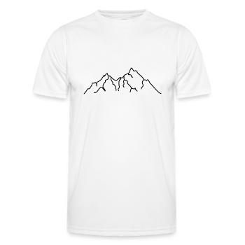 Montagne, Paysage, Nature, Montagne - T-shirt sport Homme - blanc - Devant - AI Model Male 178 dark (178cm)