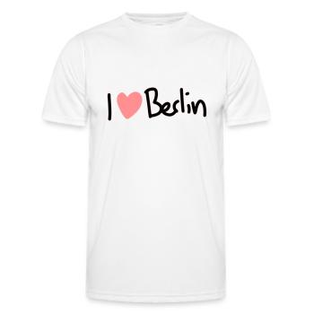 I love Berlin - Men's Functional T-Shirt - white - Front - AI Model Male 178 dark (178cm)
