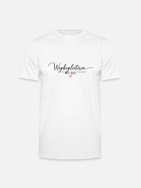 Wegbegleiterin mit Herz - Männer Funktions-T-Shirt - Weiß