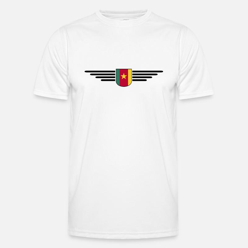 Cameroon Design – Pride and Diversity - Men's Functional T-Shirt - white