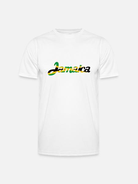 Jamaica - Männer Funktions-T-Shirt - Weiß