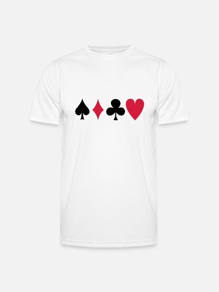 poker - Männer Funktions-T-Shirt - Weiß