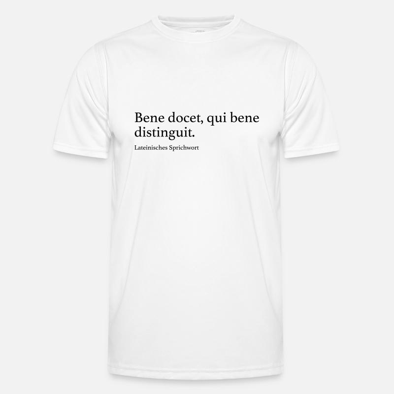 Bene docet, qui bene distinguit. - Männer Funktions-T-Shirt - Weiß