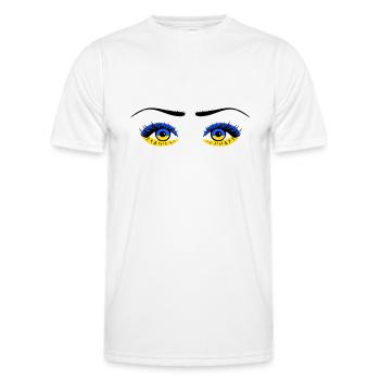 Ukraine Eye Solidarity - Men's Functional T-Shirt - white - Front - AI Model Male 178 dark (178cm)