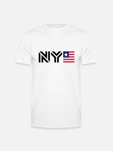 New York__V004 - Männer Funktions-T-Shirt - Weiß