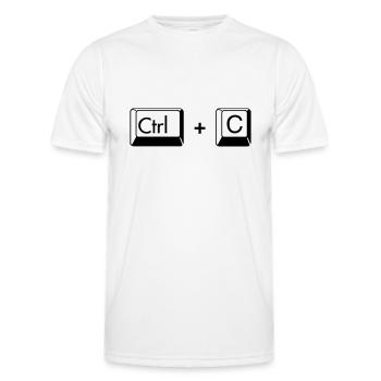 Copy Paste lustiges Geschenk für Zwillige - Männer Funktions-T-Shirt - Weiß - Vorne - AI Model Male 178 dark (178cm)