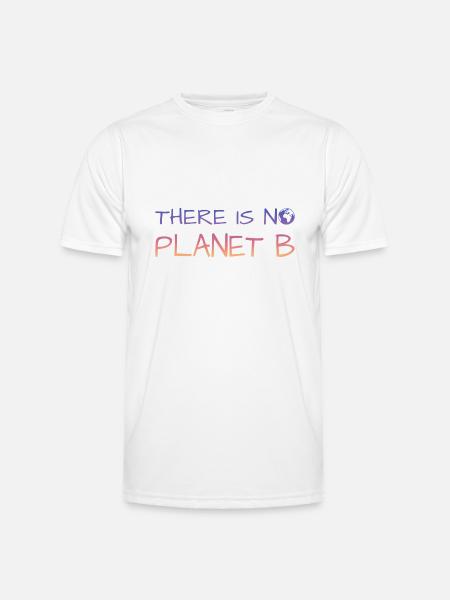 there is no planet b - Männer Funktions-T-Shirt - Weiß