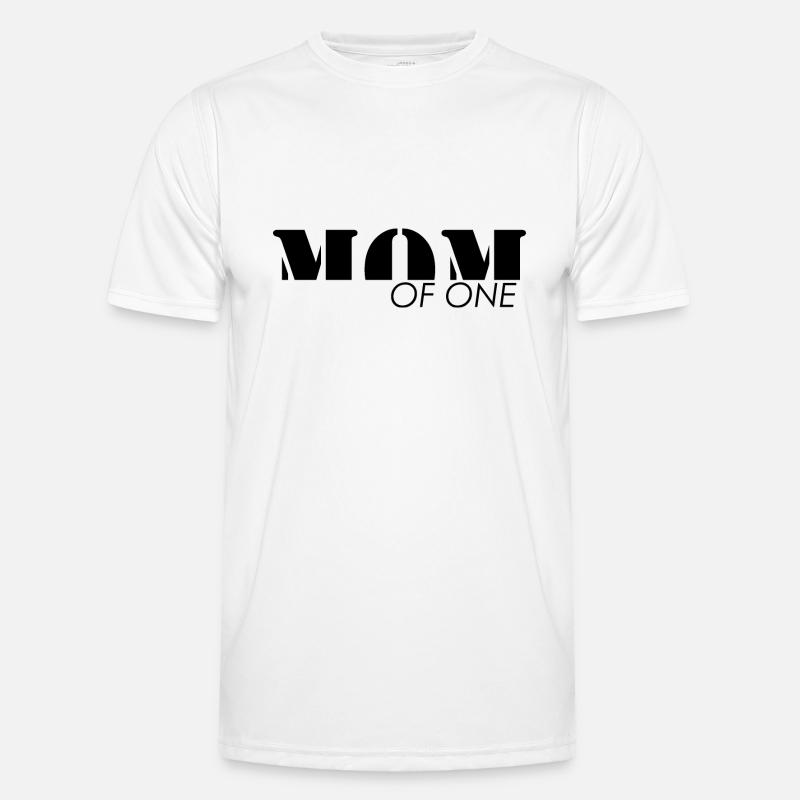 MAMAN - Mutter eines Kindes - Männer Funktions-T-Shirt - Weiß