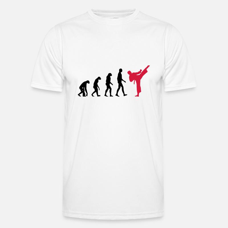 Karate - Evolution - Männer Funktions-T-Shirt - Weiß