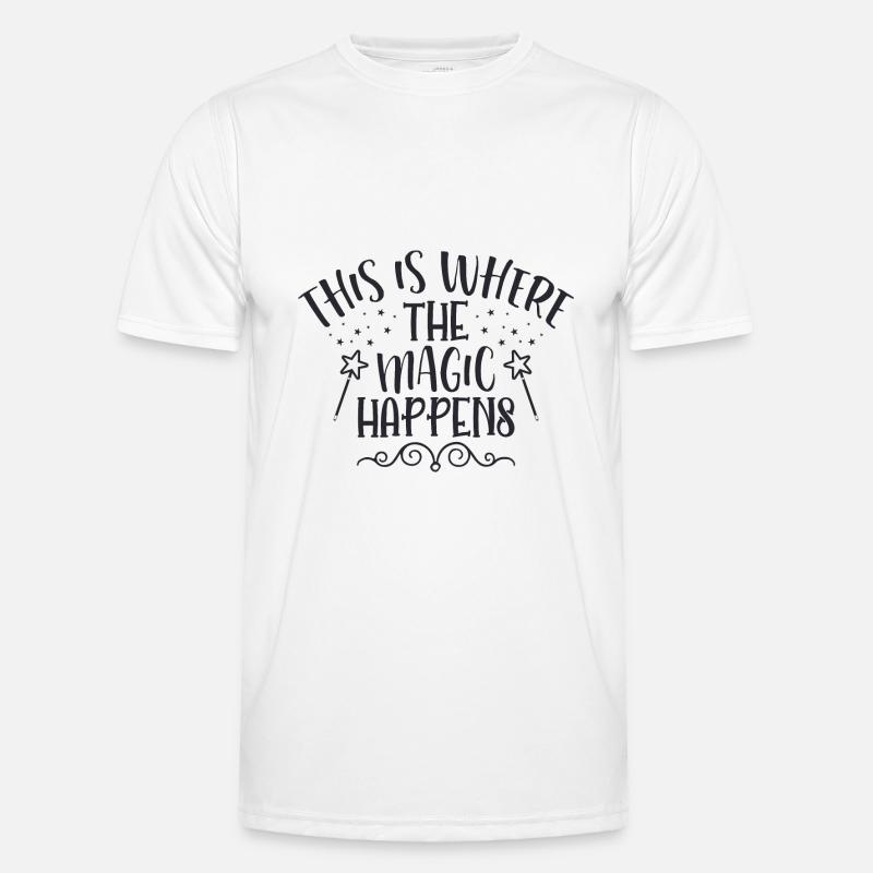 This Is Where The Magic - Men's Functional T-Shirt - white