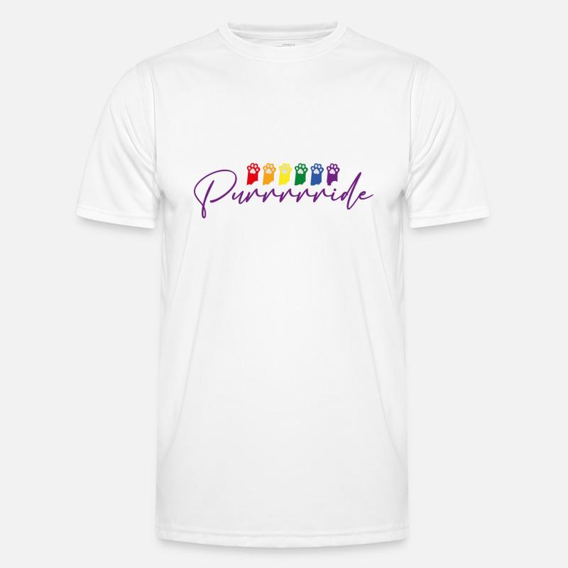 Katze Pride Männer Funktions-T-Shirt