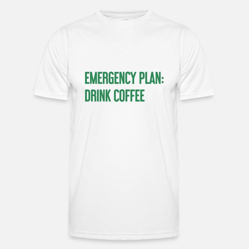 Kaffee-Notfallplan Männer Funktions-T-Shirt