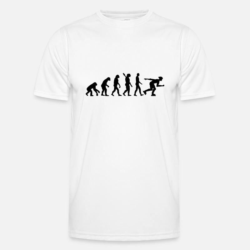 Evolution Inline Skating - Männer Funktions-T-Shirt - Weiß