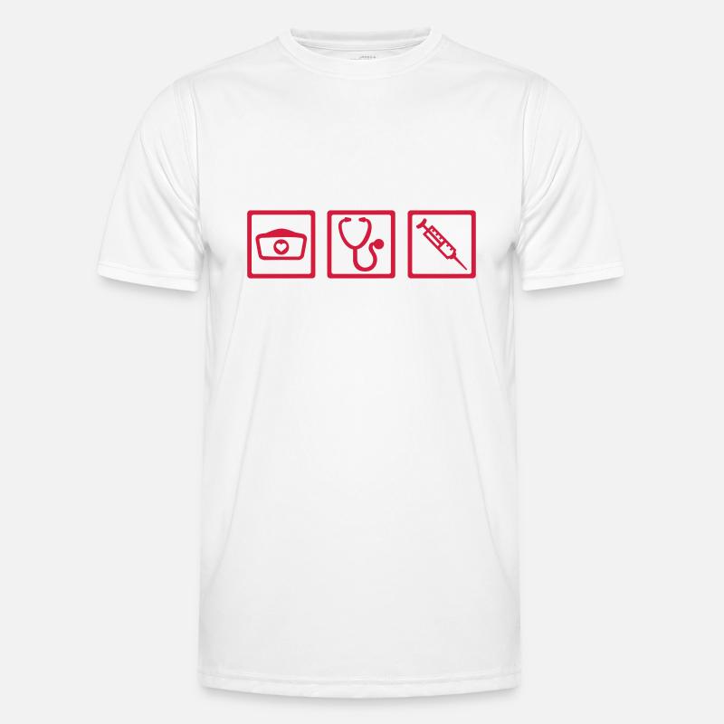 Krankenschwester - Männer Funktions-T-Shirt - Weiß