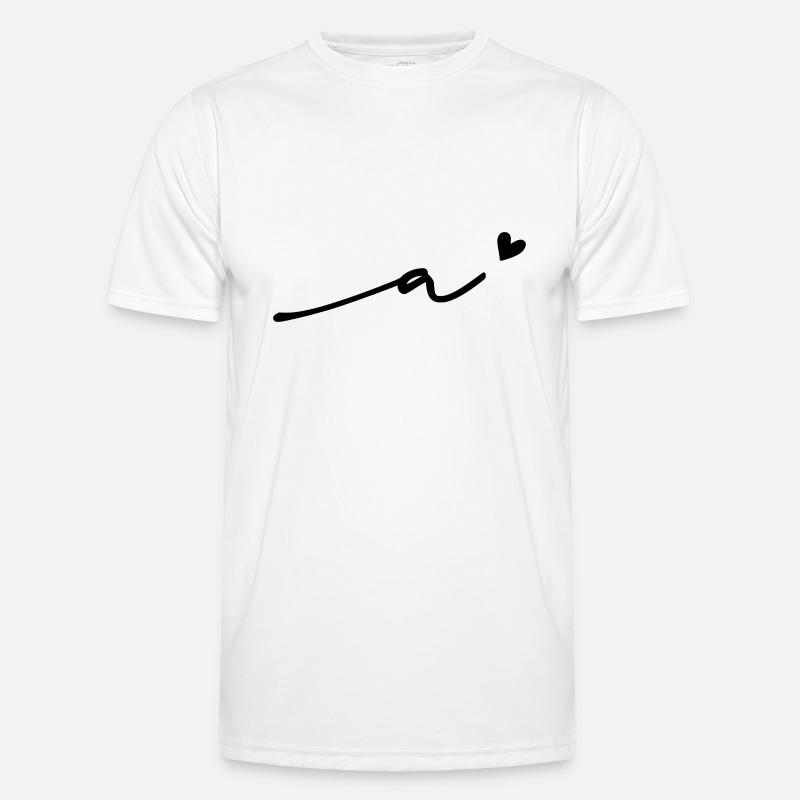 Letter (a) Cursive - Men's Functional T-Shirt - white