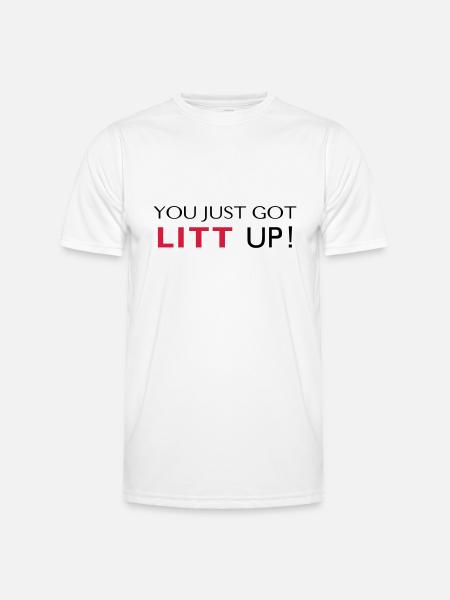 LITT UP! - Männer Funktions-T-Shirt - Weiß