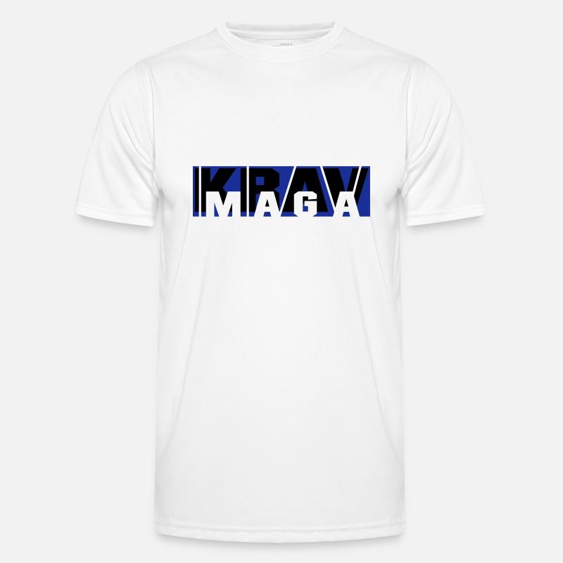 krav_maga_vec_2 de - Männer Funktions-T-Shirt - Weiß