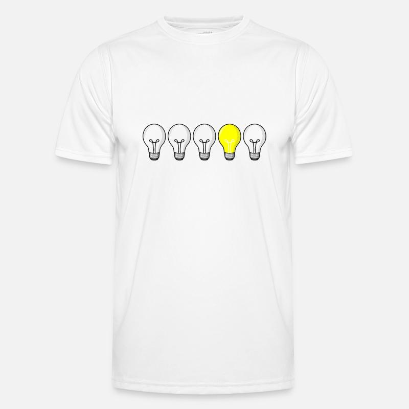 5 light bulbs - light on - Men's Functional T-Shirt - white