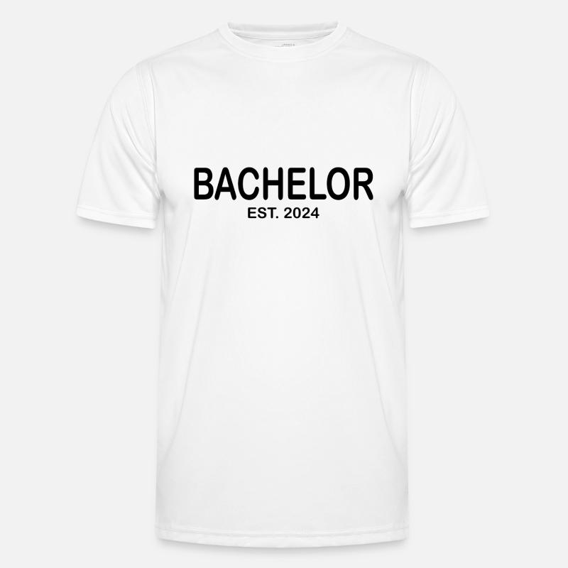 Bachelor 2024 Abschluss Studium - Männer Funktions-T-Shirt - Weiß