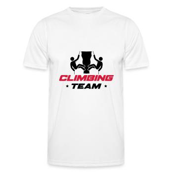 Bergsteiger Klettern - Männer Funktions-T-Shirt - Weiß - Vorne - AI Model Male 178 dark (178cm)