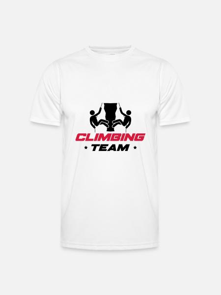 Bergsteiger Klettern - Männer Funktions-T-Shirt - Weiß