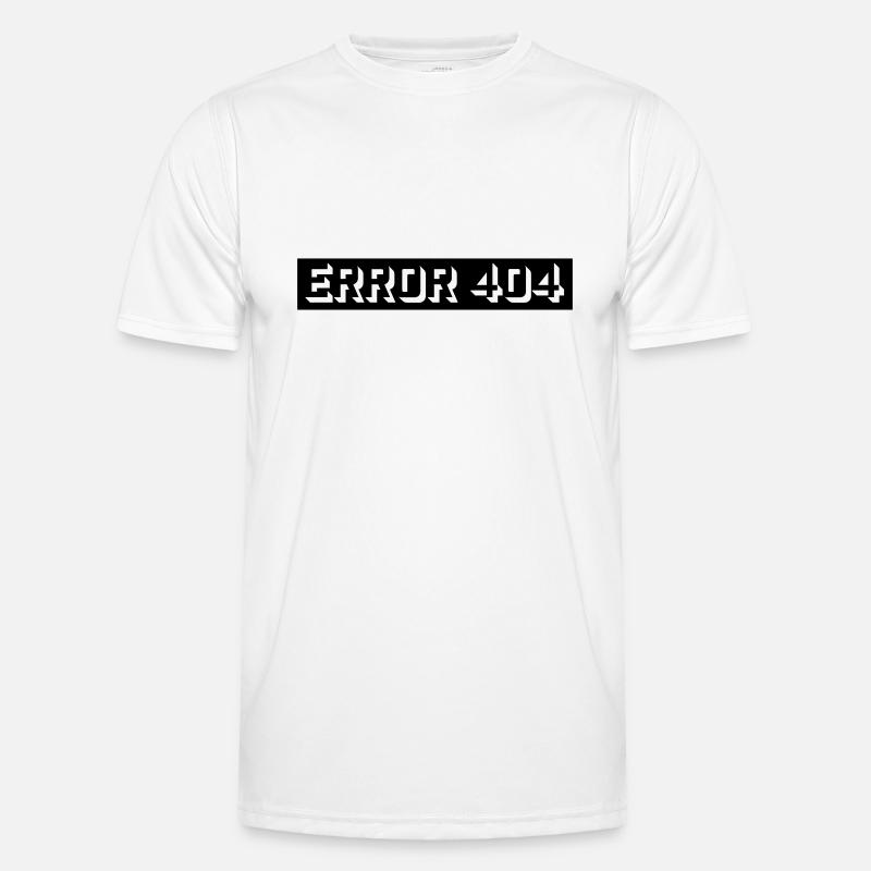 404 Meldung Error Computer - Männer Funktions-T-Shirt - Weiß
