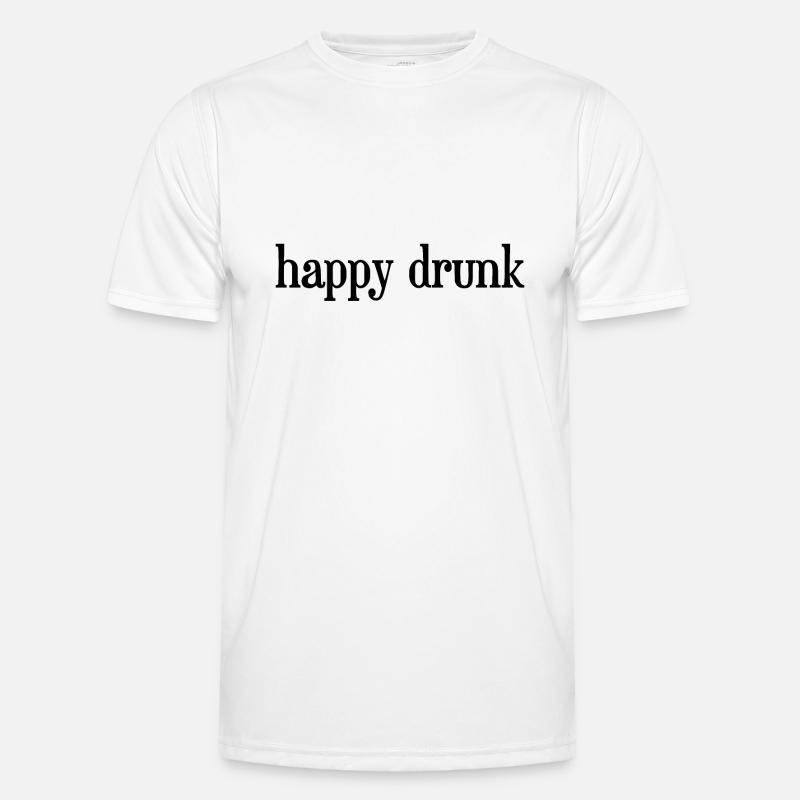 Happy Drunk Black T-shirt sport Homme