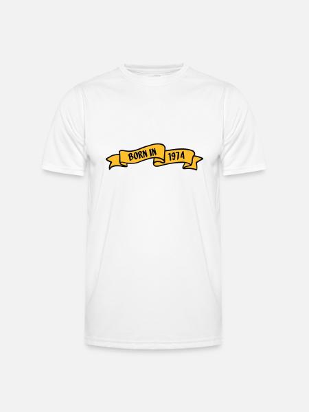 1974 - Männer Funktions-T-Shirt - Weiß