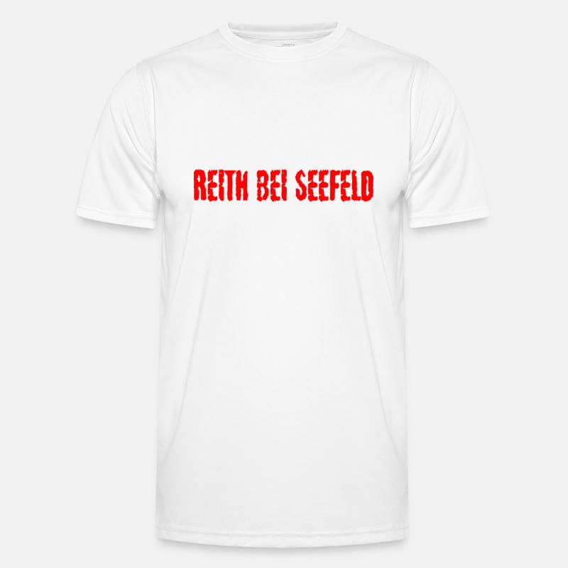 Reith bei Seefeld red text - Men's Functional T-Shirt - white