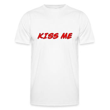 Kiss me 2 - T-shirt sport Homme - blanc - Devant - AI Model Male 178 dark (178cm)