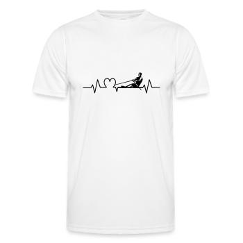 Rower's heartbeat - Men's Functional T-Shirt - white - Front - AI Model Male 178 dark (178cm)